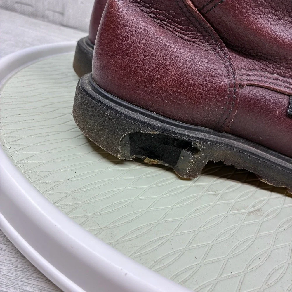 Red Wing 606 Work Boots Mens 8.5EE Brown Leather Work Safety Toe Made in USA